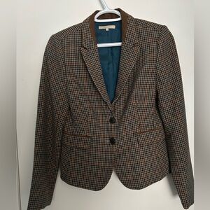 RW&CO. Women's Houndstooth Blazer - Black, Blue and Brown